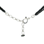 Triple Strand of Shimmering Black Spinel - Q Evon Fine Jewelry