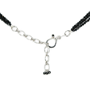 Triple Strand of Shimmering Black Spinel