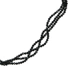 Triple Strand of Shimmering Black Spinel - Q Evon Fine Jewelry
