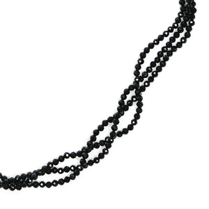 Triple Strand of Shimmering Black Spinel