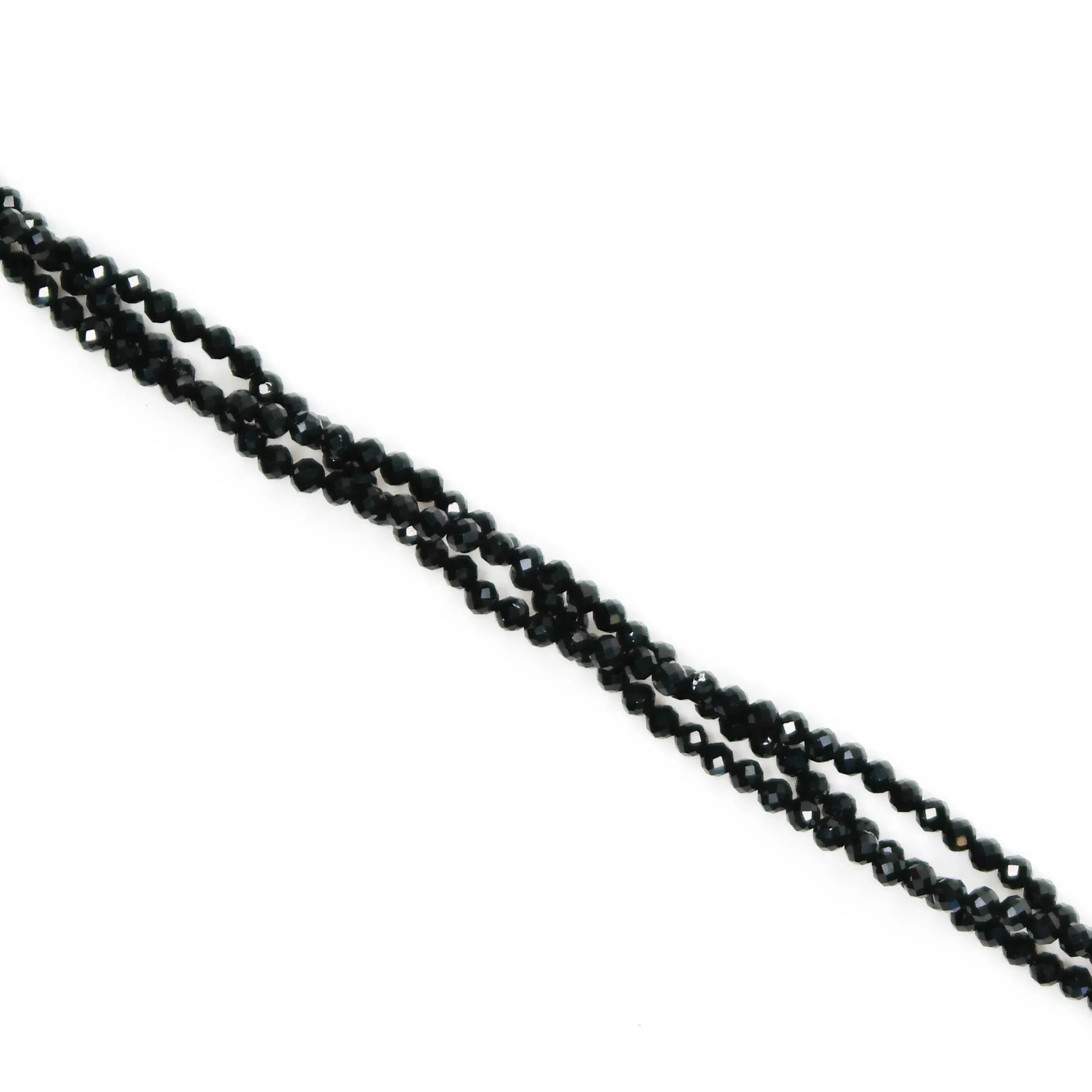 Triple Strand of Shimmering Black Spinel - Q Evon Fine Jewelry