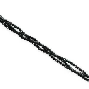 Triple Strand of Shimmering Black Spinel