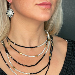 Spinel and Pearl Necklace